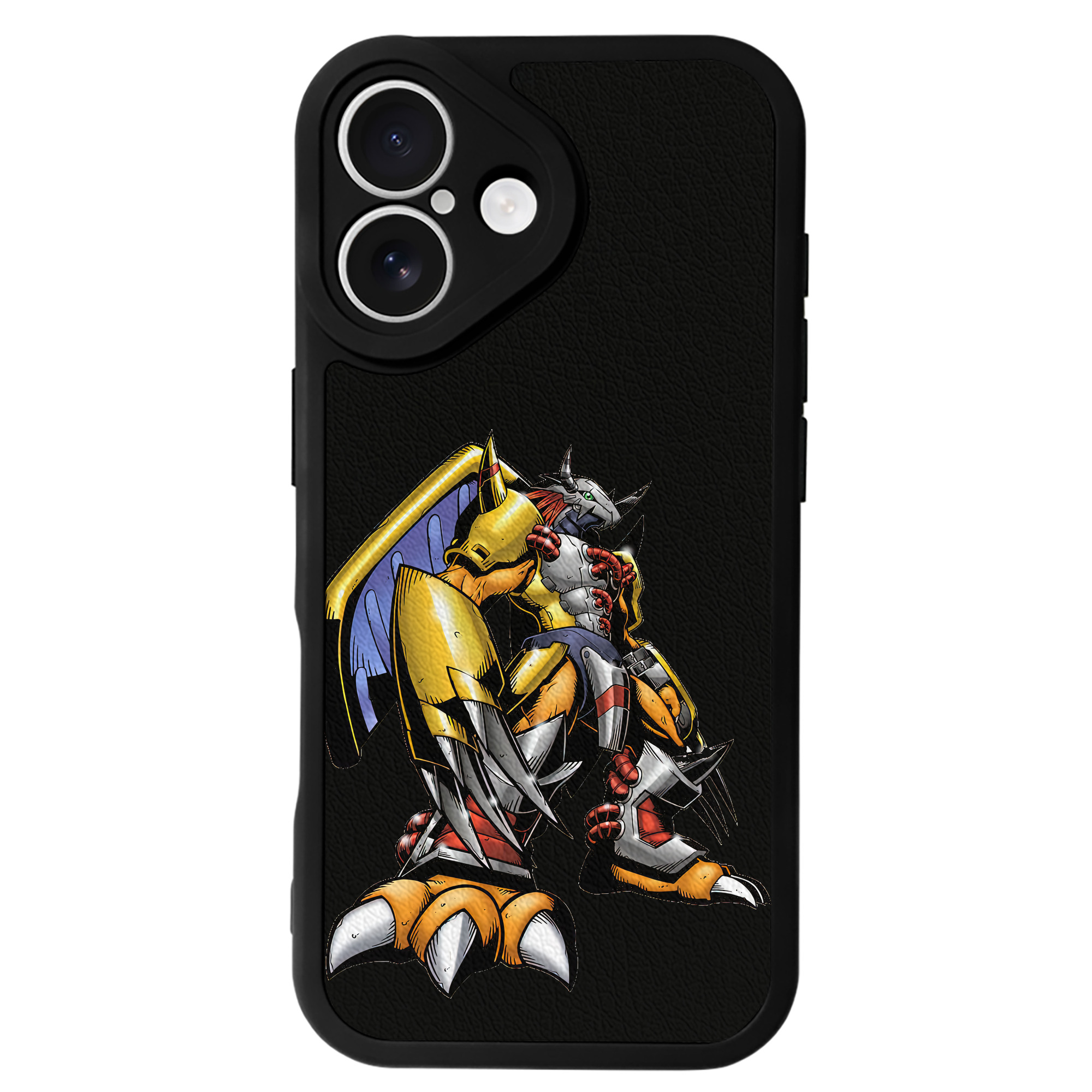 （画像用） Digimon デジタルモンスター/デジモン 【iPhone 16シリーズ対応】シリコンスマホケース（レザー調） 材質：シリコン